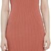 Women's Sleeveless Sweater Dress Knit Slim V Neck Bodycon Midi Stretchable Elasticity Slim Fits