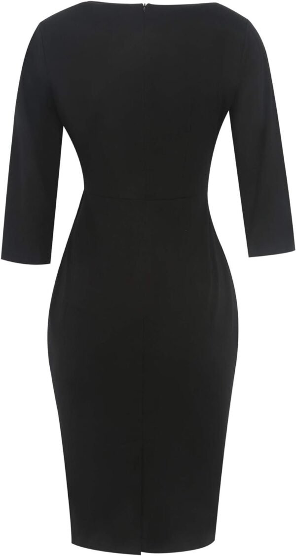 Women's Vintage Short Sleeve Polka Dot Falbala Fold Slim Fit Pencil Dress