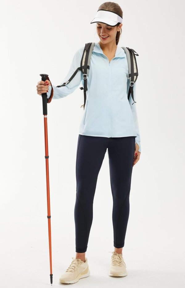 Women's Full Zip UPF 50+ Sun Protection Hoodie Jacket Long Sleeve Sun Shirt Hiking Outdoor Performance with Pockets
