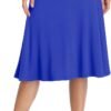 Women's Ruched Waist Stretchy Flared Yoga Skirt High Waist Midi Skirt for Women