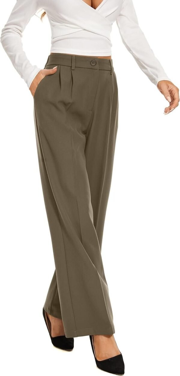 618QhZpYX0L._AC_SL1500.jpg Women's Wide Leg Pants High Elastic Waisted Long Straight Casual Pant Fashion Loose Trousers