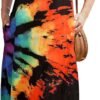 Women Summer Casual Bohemian Maxi Dress V-Neck Sleeveless Flowy Boho Floral Beach Long Dress with Pockets