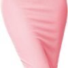 Women's Elastic Waist Stretch Bodycon Midi Pencil Skirt
