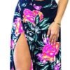 Womens Summer Sexy 2 Pieces Outfits Ruffle Floral Tank Top Wrap Boho Tropical Long Skirt Set Clubwear Dresses