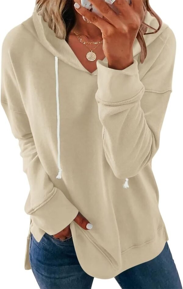 Women Casual Hoodie Long Sleeves Fashion Pullover Sweatshirts Loose Fit Tunic Winter Tops Comy Shirts