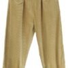 Women's Corduroy Baggy Pants Elastic Waist Loose Harem Pant Cotton Wide Leg Trousers with Pockets