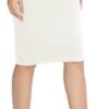 Women's Elastic Waist Stretch Bodycon Midi Pencil Skirt