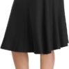 Women's Ruched Waist Stretchy Flared Yoga Skirt High Waist Midi Skirt for Women