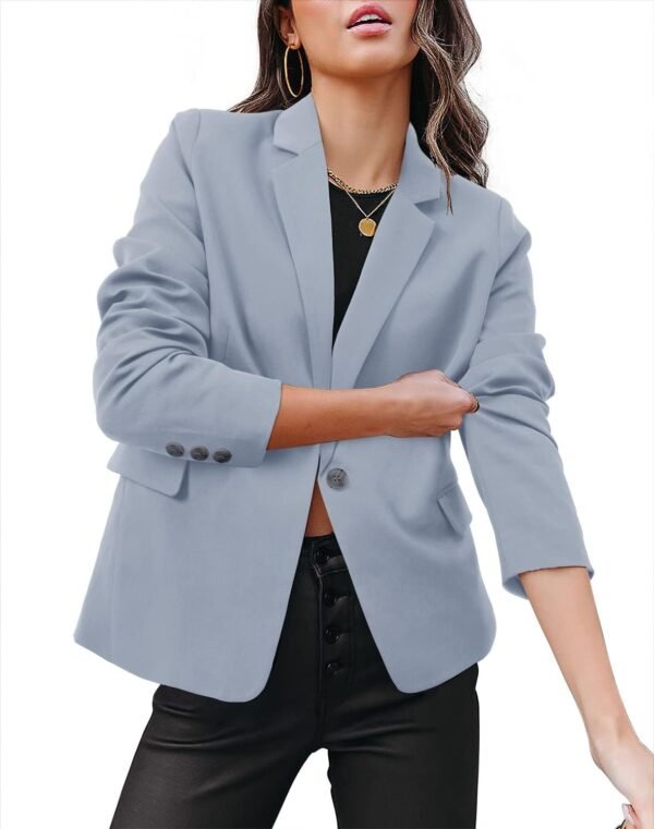 Womens Casual Business Fashion Blazer Work Professional Buttons Suit Jacket with Pockets