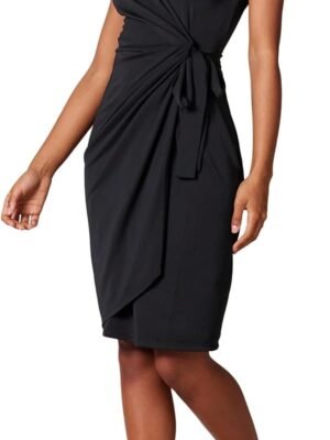 Women's Classic Cap Sleeve Wrap Dress (Available in Plus Size)