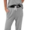 Lounge Sets For Women Two Piece Outfits Loungewear Short Sleeve Crewneck Jogger Pajama Set and Sweatpants Tracksuit