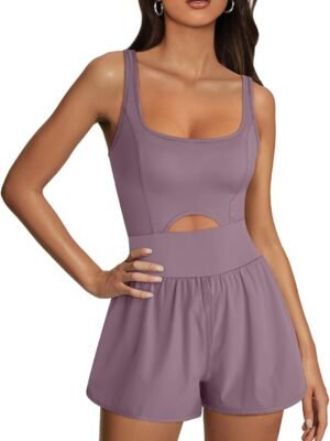 Womens Rompers Jumpsuits Casual One Piece Unitard Bodysuits Sleeveless Workout Outfits Yoga Fashion Tank Top