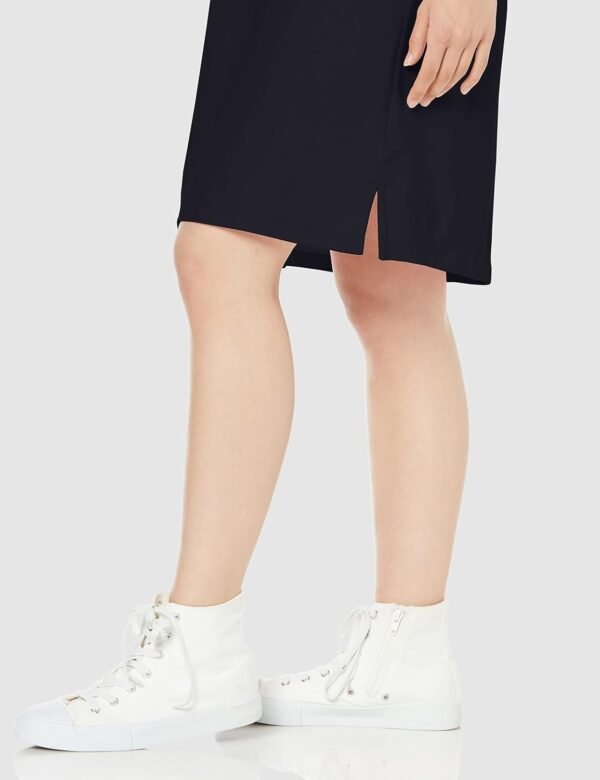 Short Sleeve Round Neck Cotton USA Script Logo Dress Women's Basic