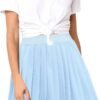 Women Short Uniform High Waist Pleated Skater Tennis Skirt with Shorts