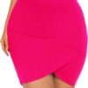 Women High Waisted Above The Knee Stretch Bodycon Slim Mini Pencil Skirt