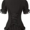 Scarlet Darkness Women's Medieval Shirt with Lace Gothic Shirt