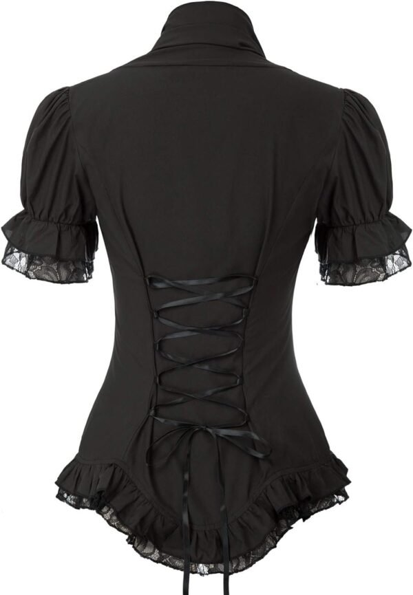 Scarlet Darkness Women's Medieval Shirt with Lace Gothic Shirt
