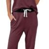 Lounge Sets For Women Two Piece Outfits Loungewear Short Sleeve Crewneck Jogger Pajama Set and Sweatpants Tracksuit