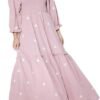 Women’s Floral Smocked Maxi Dress Boho Puff Sleeve Sweetheart A-Line Flowy Long Dresses Y2K Swing Beach Sundress