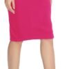 Women's Elastic Waist Stretch Bodycon Midi Pencil Skirt