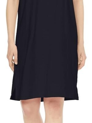 Short Sleeve Round Neck Cotton USA Script Logo Dress Women's Basic