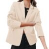 Womens Casual Business Fashion Blazer Work Professional Buttons Suit Jacket with Pockets