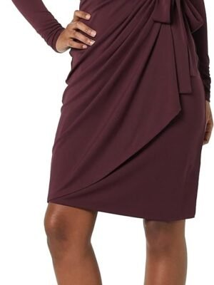 Women's Long Sleeve Classic Wrap Dress (Available in Plus Size)