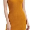 Women's Sleeveless Sweater Dress Knit Slim V Neck Bodycon Midi Stretchable Elasticity Slim Fits
