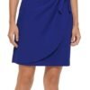 Women's Crepe Desk to Dinner Cowl Neck Dress