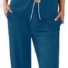 Women Pajamas Set Button Down Sleepwear Short Sleeve Nightwear with Long Pants Soft Pjs Set with Pockets S-XXL