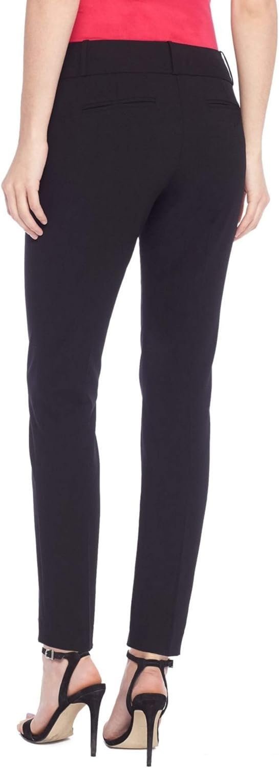 Women's Straight Pants Stretch Slim Skinny Solid Trousers Casual Business Office