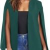 Womens Cape Blazer Split Sleeve Open Front Casual Jacket Coat Workwear