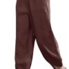 61dWUoUf4uL._AC_SL1500.jpg Women's 100% Linen Pants Relax Fit Lantern Cropped TaperedPants Trousers with Elastic Waist