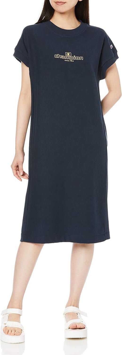 Round Neck, 100% Cotton, 9.4 oz, Script Logo, Reverse Weave Dress, Women's, Casual
