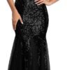 Women Sequin Dress Tulle Party Dress for Women Sexy V-Neck Dress Formal Long Dresses Evening Prom Gowns