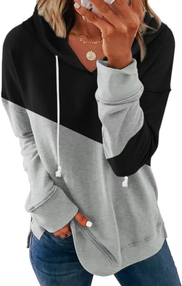 Women Casual Hoodie Long Sleeves Fashion Pullover Sweatshirts Loose Fit Tunic Winter Tops Comy Shirts