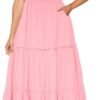 61gWov9j3vL._AC_SL1500.jpg Womens High Waist A Line Ruffle Swing Long Maxi Skirt with Pockets