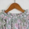 2024 Women's Summer Plus Size Floral Printed Shirt Tops Fashion Mock Neck Ruffle Short Sleeve Casual Blouse Tops