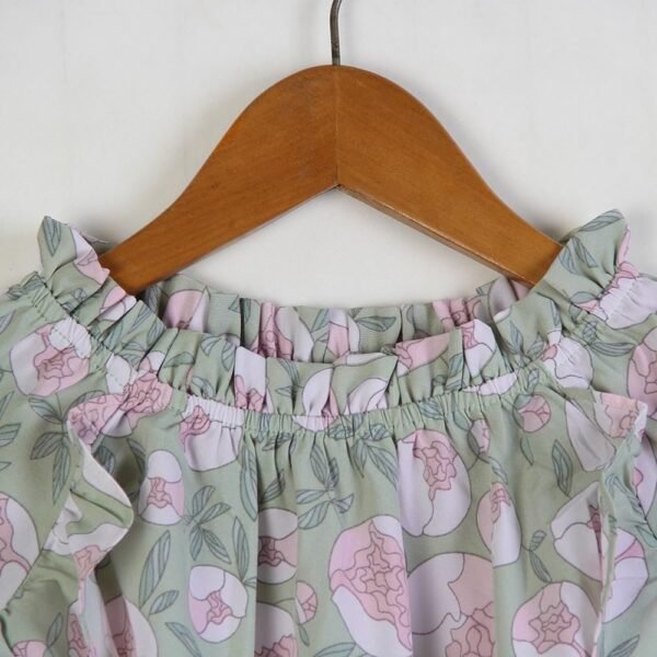 2024 Women's Summer Plus Size Floral Printed Shirt Tops Fashion Mock Neck Ruffle Short Sleeve Casual Blouse Tops