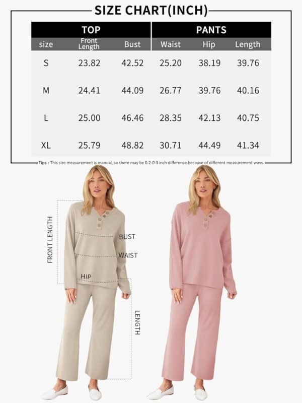 Trendy 2 Piece Outfits Oversized Slouchy 2022 Winter Matching Lounge Sets Cozy Knit Loungewear Sweater Sets