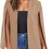 Womens Cape Blazer Split Sleeve Open Front Casual Jacket Coat Workwear