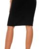Women's Knee Length Stretch Pencil Skirt High Waisted Bodycon Midi Straight Skirt