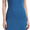 Women's Sleeveless Sweater Dress Knit Slim V Neck Bodycon Midi Stretchable Elasticity Slim Fits