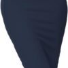 Women's Elastic Waist Stretch Bodycon Midi Pencil Skirt