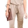 Womens Sleeveless Drawstring Elastic Waist Loose Jumpsuits