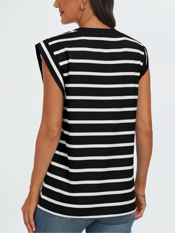 Women's Sleeveless Summer Tops Casual Trendy T Shirts Basic Trendy Cute Cap Sleeve Tee Shirts 2024