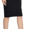 Women's Elastic Waist Stretch Bodycon Midi Pencil Skirt
