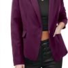Womens Casual Business Fashion Blazer Work Professional Buttons Suit Jacket with Pockets