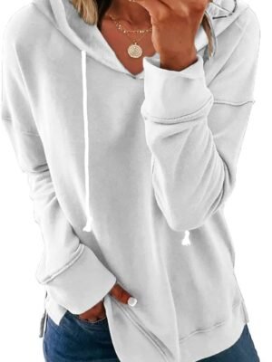 Women Casual Hoodie Long Sleeves Fashion Pullover Sweatshirts Loose Fit Tunic Winter Tops Comy Shirts