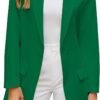 2023 Blazers for Women Business Casual Outfits Fashion Dressy Long Suit Jacket Office Belted Blazer Dress Work